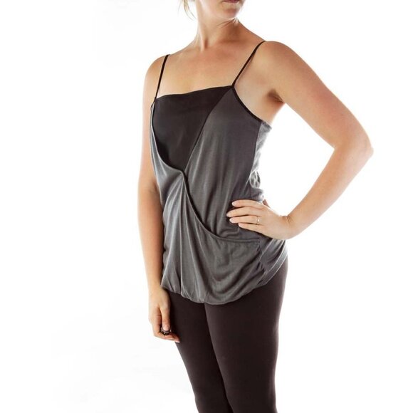 Banana Republic Gray Black Woven Tank Top - Picture 3 of 3